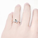 一点もの Alexandrite w/Diamond asymmetry リング/ 受注制作の画像