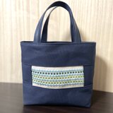 こぎん刺しトート〈ネイビー〉の画像