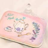 ALICE's  KITCHEN★【アート紅茶缶】茶葉を入れる缶SOLDの画像