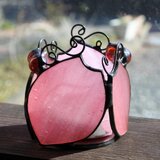 桜のステンドグラス キャンドル ホルダーの画像