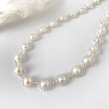 淡水パール の ビーズ編み ネックレス ホワイト 白 フォーマル 卒業式 入学式 卒園 入園 結婚式の画像
