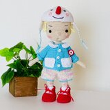 あみぐるみ・雪遊び⛄男の子・着せ替えお人形さんの画像