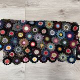 丸モチーフのブランケット