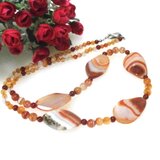 C0083 アゲート使いのネックレス　