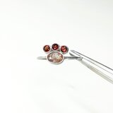 一点もの Sunstone w/garnet trio リング/受注制作の画像