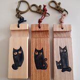 木彫りのキーホルダー(3.4.5.6.7.8.9.10)の(3)(4)(5)