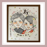 結婚式ウェルカムボード色紙の画像