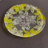 ガラスの小皿　紫陽花蝶皿