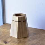 【 木工 】 六角形のシンプルなペン立て　オイル仕上げ　無垢材　ペンスタンドの画像