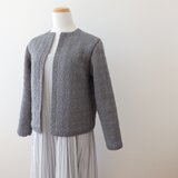 総ビース刺繍のニットジャケット