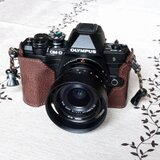 【売約済み】カメラケース 本革ハンドメイド オリンパス OM-D E-M10 mark4用 ダークブラウン #195の画像