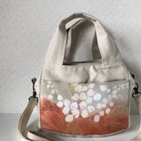 帯バッグ〜小さな白い小花〜の画像