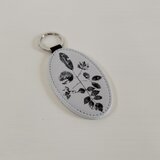 キーホルダー　墨で描かれたアートなアクセサリーの画像