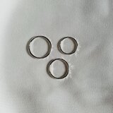 シルバーの槌目セットリング　受注制作の画像