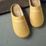 ネックレス・イエローデニム／ルームシューズ　丈夫ですべらない、オールシーズンOKな洗える室内履き（スリッパ）