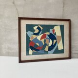 数字モチーフのアート 額装の画像