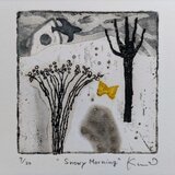 Snowy Morning（シート）／銅版画の画像