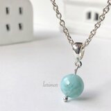 数量限定♡純銀sv1000✳︎ラリマー8㎜玉ペンダントトップの画像