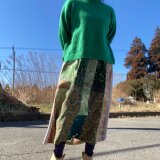 花緑　着物リメイク　パッチギャザースカートの画像
