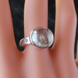 【アクアマリン】シルバーリング・フリーサイズ ３月誕生石