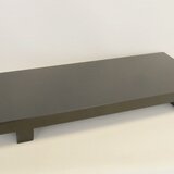 拭き漆のむくの置き床（飾り台）　すみ黒の画像