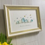 シーグラスアート インテリア雑貨 癒しの森 星に願いを 観葉植物 置物 北欧ガラス細工 贈り物 プレゼントの画像