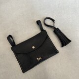 レザーplusポケット　＆　レザーフリンジ　(黒)の画像