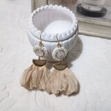パーティーやプレゼントに 花弁シフォンピアス 3の画像