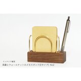 【新作】真鍮とウォールナットのメモスタンド(Fタイプ) No2の画像