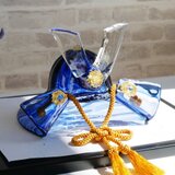 【新作】ガラスの兜（ダークブルー）・和にも洋にも合うデザイン：端午の節句の画像