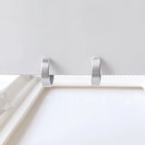 〈痛くない〉～2Way～シルバーフラットリングイヤリング・イヤーカフ〈直径約12㎜幅約3㎜〉(両端曲げないタイプ)(調節可能)の画像