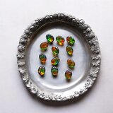 天然石 宝石 アンモライト トリプレットルース オーバル 8×6mm AMOV0806OR オレンジ A～L １点