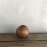 柿渋塗りの小さな瓢箪の花器 250325#03の画像