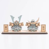 兄弟のための五月人形　兜飾り　こどもの日　端午の節句　名札付きの画像
