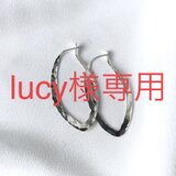 Silver950 変形葉っぱみたいなピアス7㎝ lucy様専用の画像