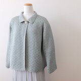 青磁色のシルクニットジャケット