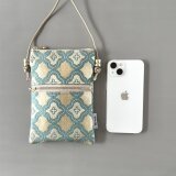 【受注制作】モロッカン生地のスマホポシェット♦スマホショルダー♦プランタン♦の画像