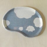 ブルーの豆プレート（ひつじ下）