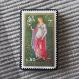 サンマリノ　美術切手ブローチ 10433の画像