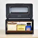 A factory トースターラック＋トレー＆収納：日本製 バルミューダ パンケース コーヒー キッチン収納 隙間収納の画像