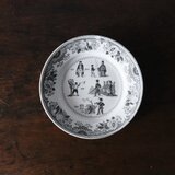 Choisy le roi 平皿 リム皿 20.8cm なそなぞ グリザイユ リム皿 平皿 フランス アンティーク 050583