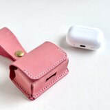 [ 春限定色 ] AirPods Pro ケース ｜ イタリア産/革小物/桜カラー/お出かけの画像