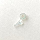 ガラスのお花のピンブローチ(ライトグリーン)の画像