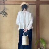 Double Gauze Frill Blouse/ダブルガーゼフリルブラウス