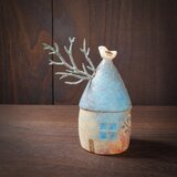 小鳥と青色のおうち no.35の画像