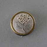 刺繍　アナベル　ピルケース　エクリュの画像