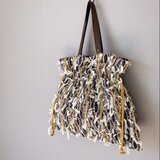 〈Hanakobushi〉大人カラー 手織り 巾着バッグ