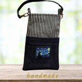 arte｜移動ポケットデニムスマホポーチ（ゴッホ：星月夜）送料無料