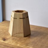【 木工 】 六角形のシンプルなペン立て　オイル仕上げ　無垢材　ペンスタンドの画像