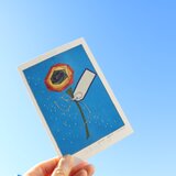 【プレゼント】贈っても飾っても楽しめる♪ポストカード★虹色の花〜タグに想いを〜の画像